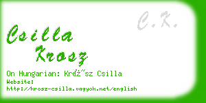 csilla krosz business card